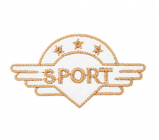 Термоаппликация "Sport" белый
