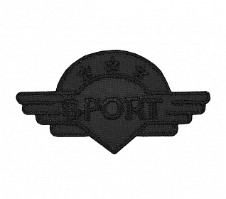 Термоаппликация "Sport" черный-черный